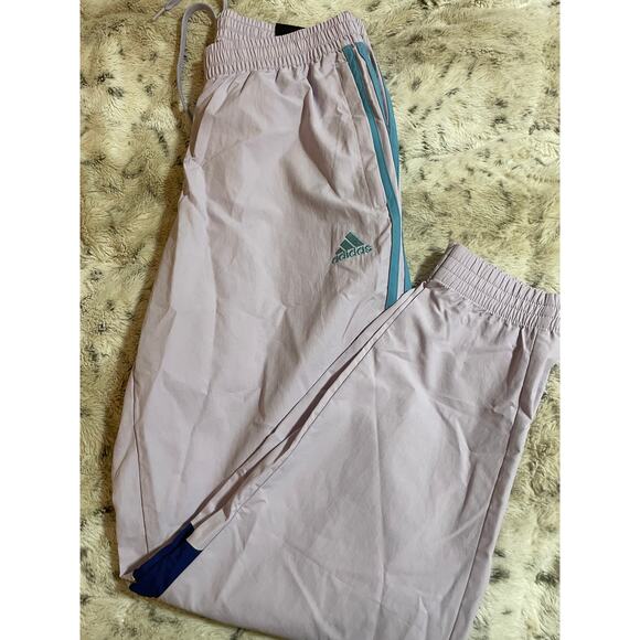 Mens Adidas Regular fit wide leg full length lavender pants Medium - Picture 2 of 6